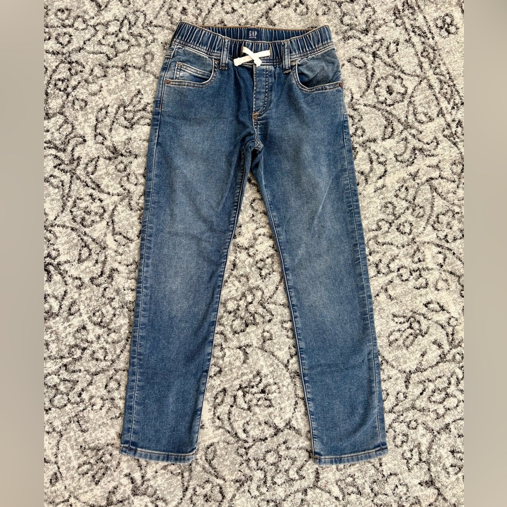 GAP Boys Dark Blue Pull-On Stretch Slim Denim - Medium